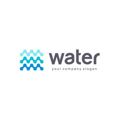 Vector logo design for water. 
