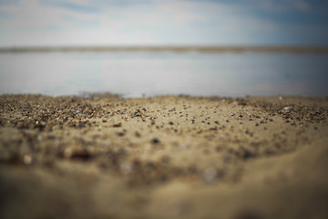 plage sable flou 