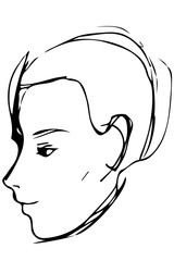 sketch portrait of a young man