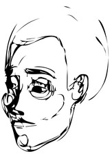 sketch of a young man