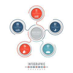 Infographic timeline template can be used for chart, diagram, web design, presentation, advertising, history. Vector infographic illustration