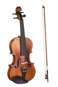 Violin on white 