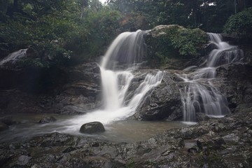 waterfall at Jeram Tengkek, Batu Kikir, Malaysia