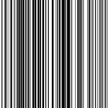 Black and White Straight Vertical Variable Width Stripes