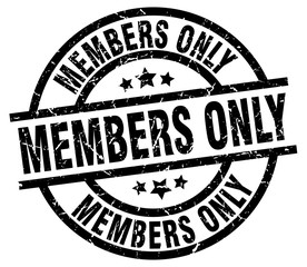 members only round grunge black stamp