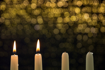 2 Kerzen zum 2. Advent