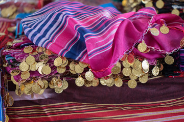 Turksih traditional woman scarf with embroidery