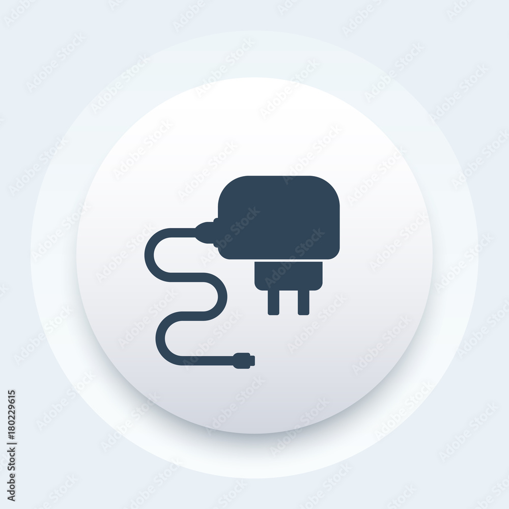 Poster Mobile charger icon, vector pictogram