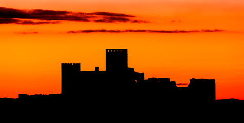 Silhouette of a amazing castle