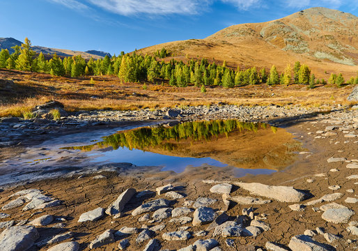 Lake, Chuya South Range. Altai. Siberia. Russia, 