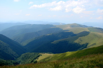 Naklejka premium Carpathian mountain range Borzhava. Ukraine.