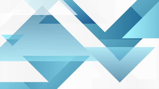 Blue and white abstract tech geometric motion design. Seamless loop. Video animation Ultra HD 4K 3840x2160