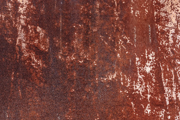 Close up rusty old metal surface texture.