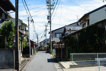 旧東海道蒲原宿近くの町並み