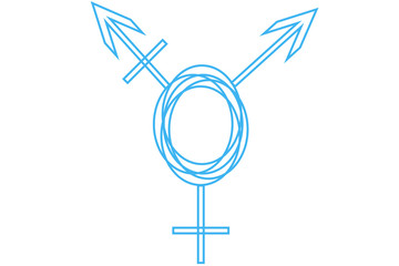 drawn Intersex and transgender symbol