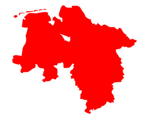Karte von Niedersachsen