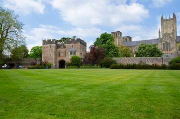 Fototapeta premium Pałac biskupi, Wells, Somerset, Anglia