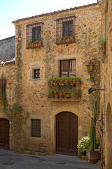 Fototapeta na wymiar Pals pueblo tipico de temporda en Girona Cataluña España