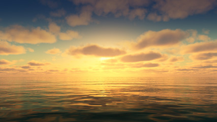 Fototapeta na wymiar beautifully sunset over ocean