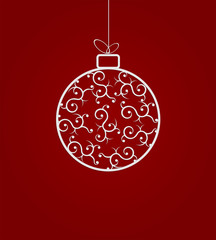 one Christmas ball with a pattern