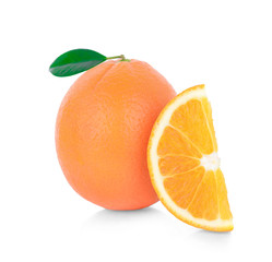 orange slice on white background