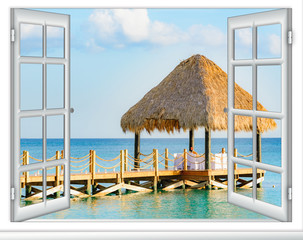 window view of the gazebo  Caribbean Dominican Republic