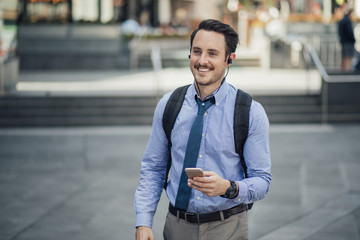 Millennial Businessman Commuting In Melbourne