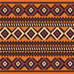 Tribal ethnic colorful bohemian pattern with geometric elements, African mud cloth, tribal design