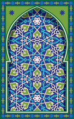 moroccan arch hexagon tile pattern wallpaper