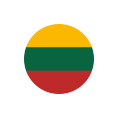 Lithuania flag, official colors and proportion correctly. National Lithuanian flag. Vector illustration