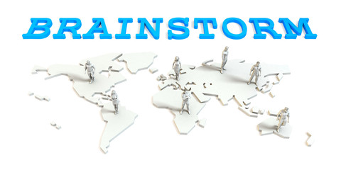 Obraz premium Brainstorm Global Business