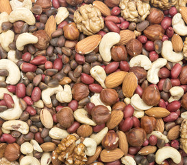 Mixed nuts background