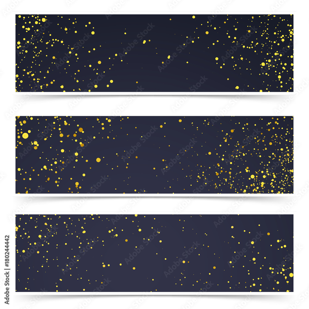 Canvas Prints bright gold mist particle over dark background card collection