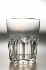 octagon transparent glass with white background light from behind