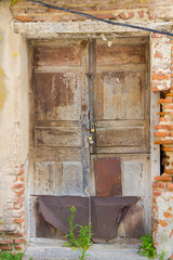 Door in an old stone facade