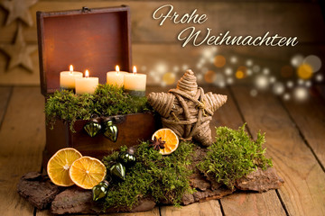 Festlicher Weihnachtsgruß - Frohe Weihnachten