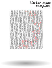 Maze vector illustration, logos and abstract backgrounds ideas