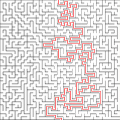 Maze vector illustration, logos and abstract backgrounds ideas