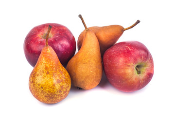 Fresh fruits isolated on a white background