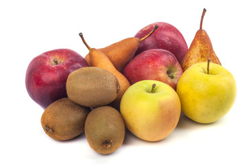 Fresh fruits isolated on a white background