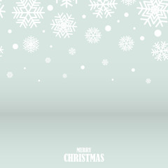 Abstract silver and white snowflakes christmas background, vector illustration