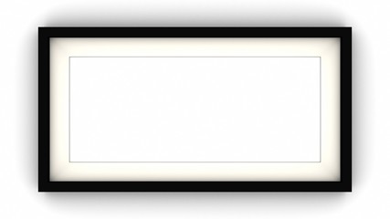 blank frame on white blackground. 3d rendering