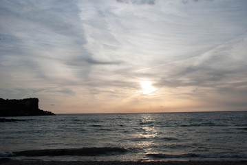 Mediterranean Sea in front of the island of Carloforte, Sardinia - Italy