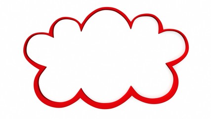 speech bubble on white blackground. 3d rendering