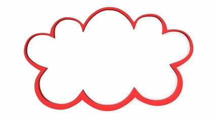 speech bubble on white blackground. 3d rendering