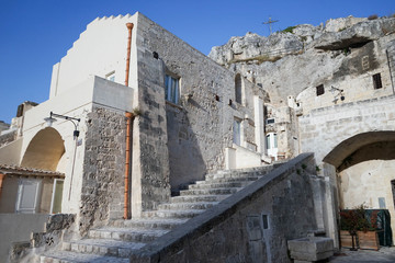 Fototapeta na wymiar Residences at the Sassi of Matera