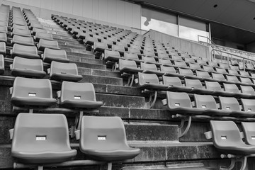Obraz premium Fotele stadionowe, monotonne