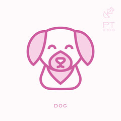 Line icon dog