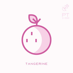 Line icon tangerine