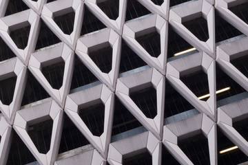 Concrete facade of London car park